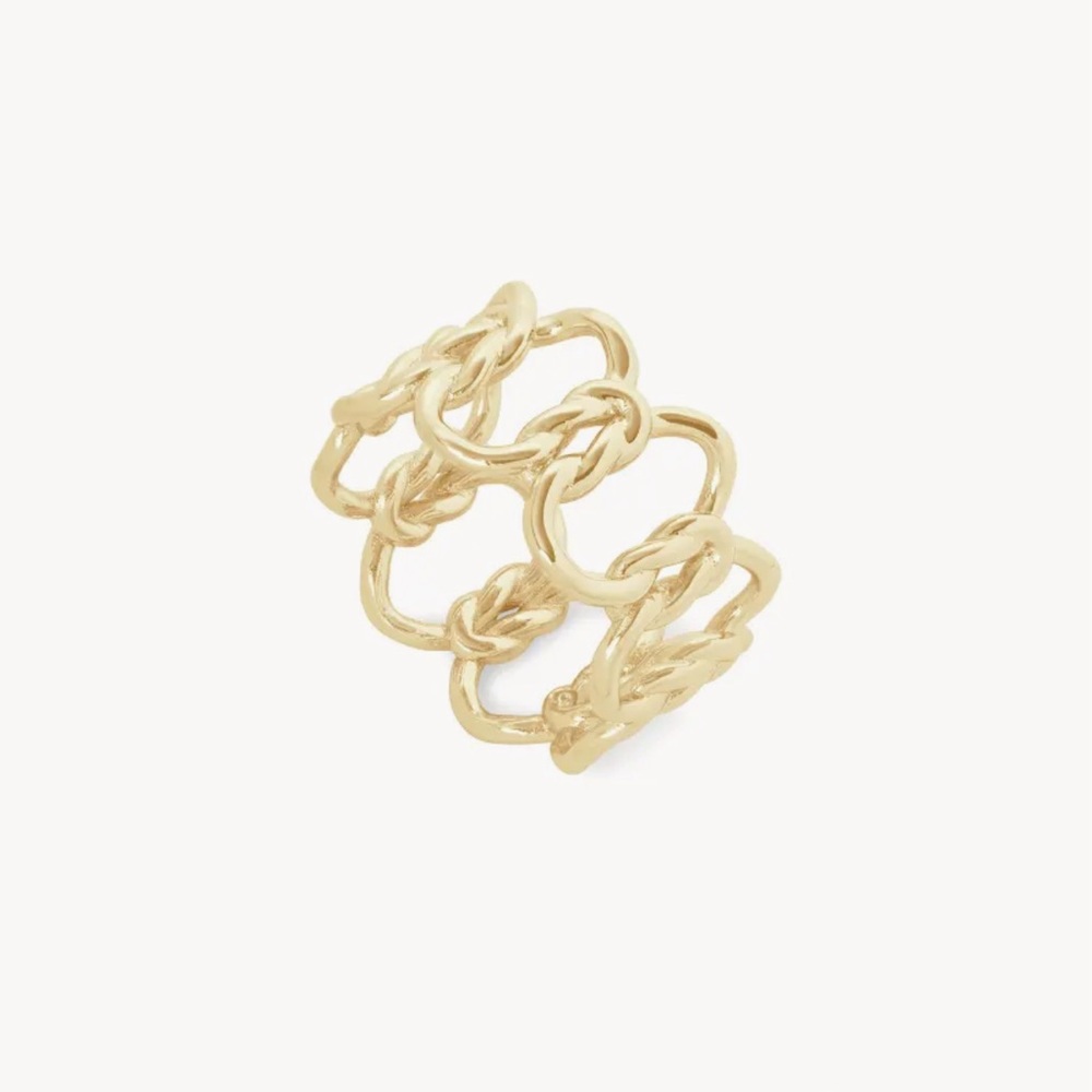 Kendra Scott Fallon band ring. Metal14k Yellow Gold Over Brass.